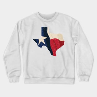 State of Texas with Texas Flag Overlay Crewneck Sweatshirt